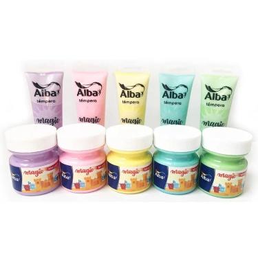 Tempera Alba Pote Magic Max 275 Grs Verde Pastel